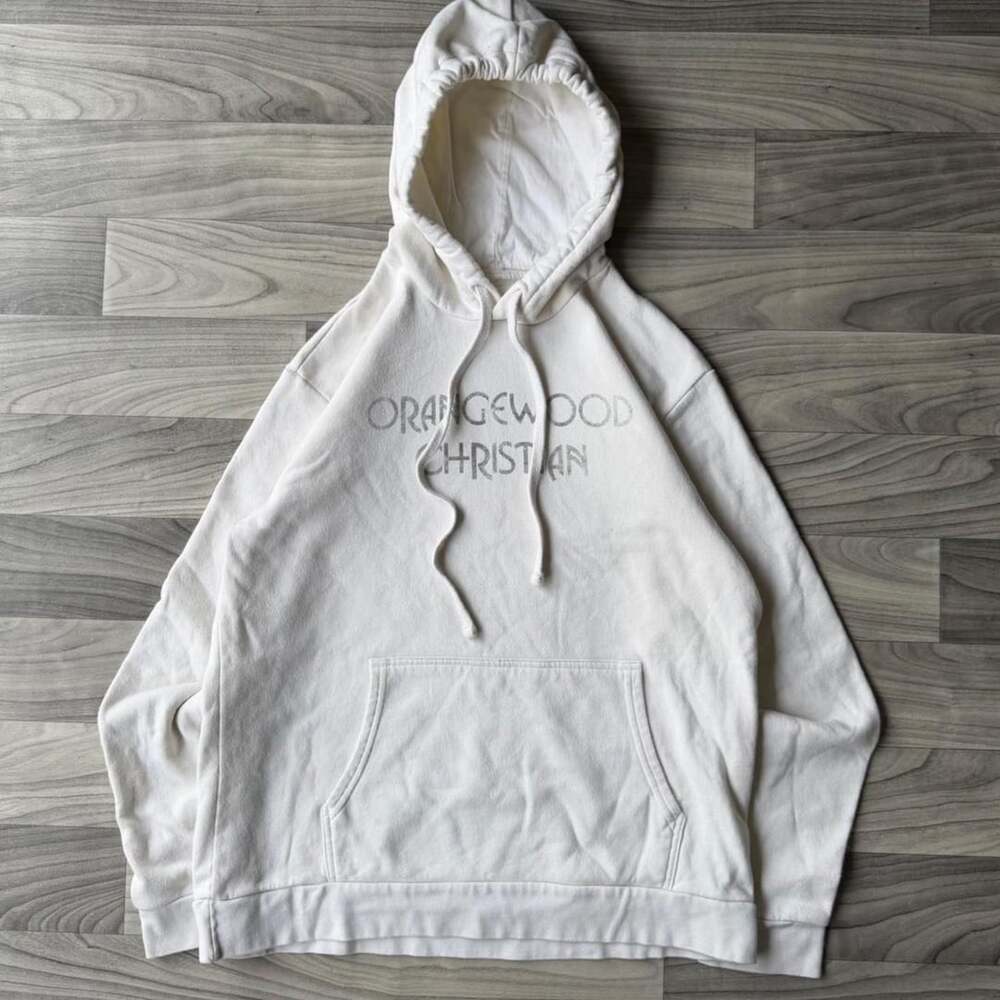 Orangewood Christian Hoodie Size Medium White Y2K Graphic Pullover